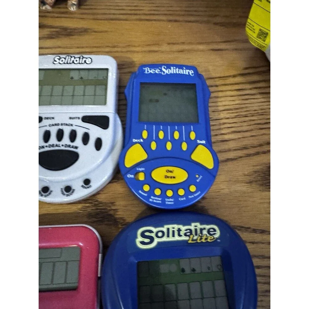 Lot of 6 Vintage Handheld Electronic Games  Slots Blackjack Solitaire Tested